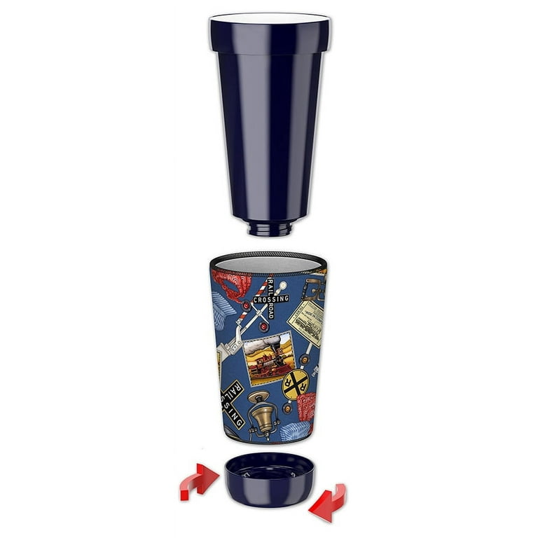 Mugzie 16 Ounce Tumbler Drink Cup with Lid and Removable