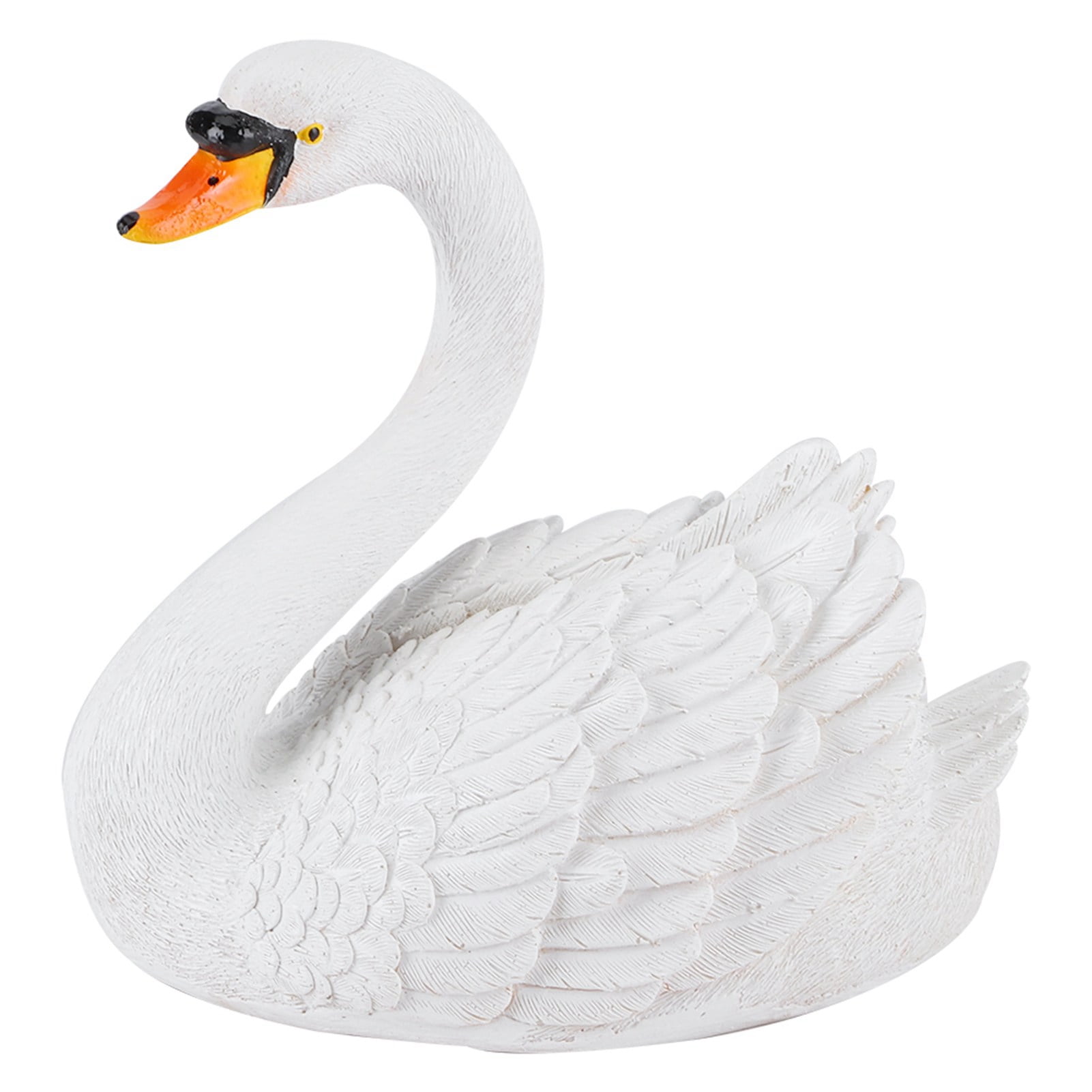 Synthetic Resin Swan Sculpture, Lifelike Garden Ornament For Vibrant  Peaceful Outdoor Spaces