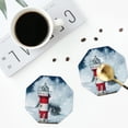 thumbnail image 4 of Vsdgher Circular Lighthouse Print Leather Coasters for Drinks, Durable Drink Coasters 4 Set for Tabletop Protection, Luxurious Home Décor and Housewarming Gift-Octagon, 4 of 6