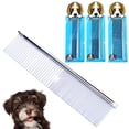 thumbnail image 1 of Pet Comb Stainless Steel Different Spaced Pet Grooming Comb Pet Hair Comb, 1 of 5