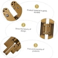 thumbnail image 5 of y Invisible Door Hinge Small Hidden Hinges Hidden Pivot Hinge Hidden Door Hinges Hidden Closet Door Hinges Toy Chest Hinges Hidden Hatch Hinges Heavy The Cross Door Accessories Metal, Gold Gold, 5 of 5