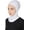 White, variant on Solid Women's Muslin Hijab Sport Head Scarf Plain Under Scarf Muslimah Turban Cap Scarf Ramadan Accessory