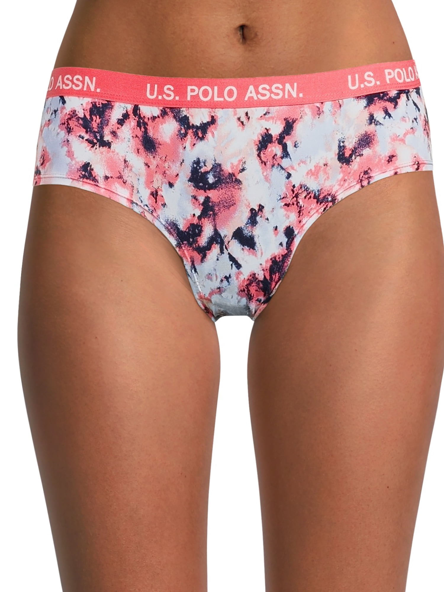 U.S. Polo Assn. Women's Mixed Print Microfiber Hipster Panties, 7-Pack, Size up to S-XL
