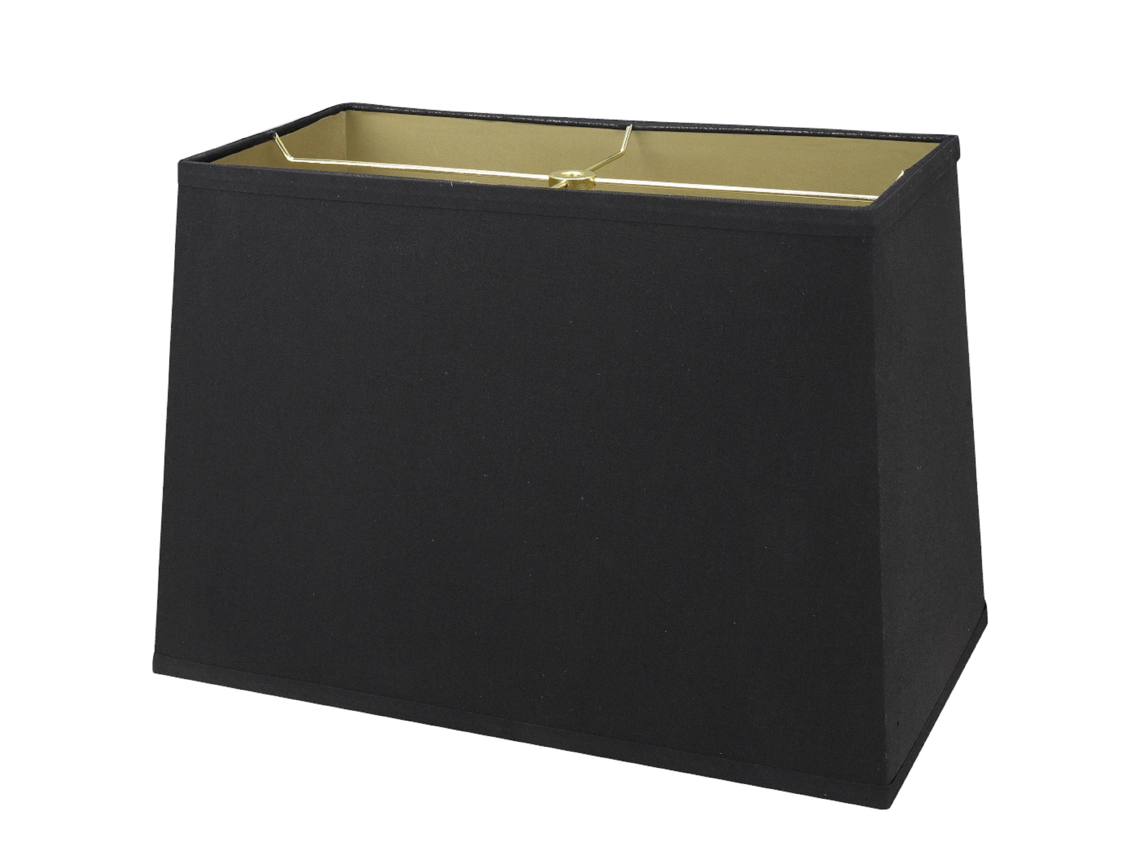 Aspen Creative 36061 Transitional Rectangle Hardback Shaped Spider Construction Lamp Shade in Black, 16" + 9" wide (14" + 7") x (16" + 9") x 11"
