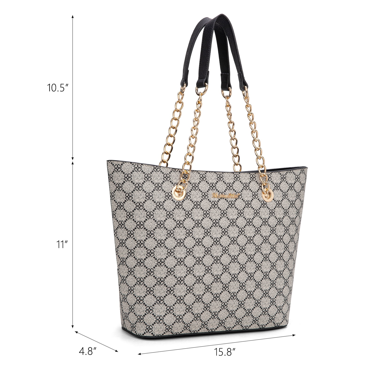 Montana West Tote Bag for Women Chain Top-handle Handbags, Black