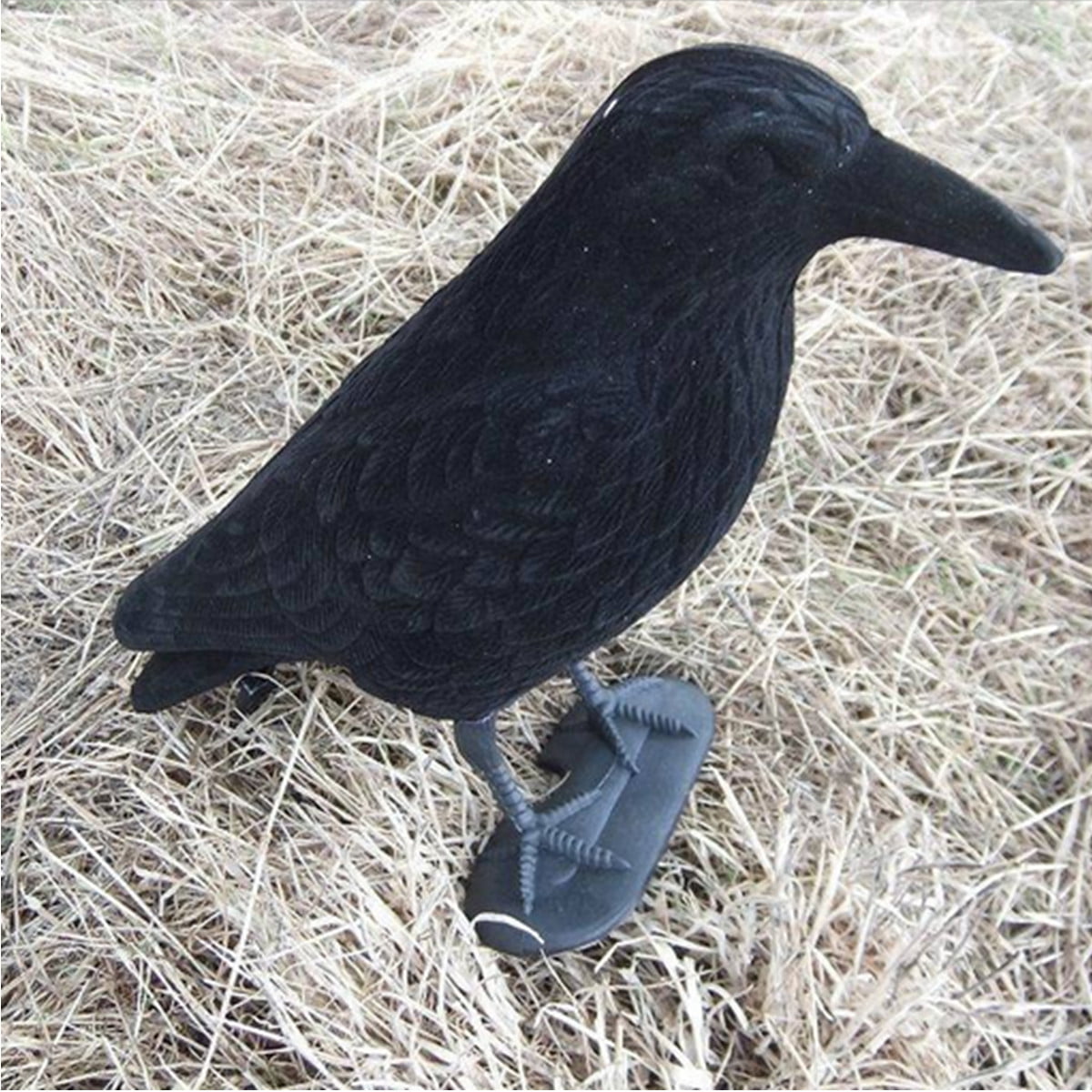 Simulation 3D Lifelike Crow Decoys Raven Decoying Scarecrow Lightweight 