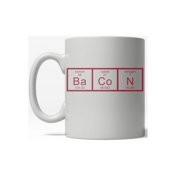 Chemistry of Bacon Funny Science Breakfast Ceramic Coffee Drinking Mug 11oz Cup
