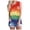 Orange, variant on Fshinging 2026 Summer Fashion Tank Top for Women Rainbow Letter Graphic Color Block Sleeveless Going Out Camisole Black L