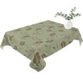 thumbnail image 2 of Sage Green Floral Table Cloth Waterproof Tablecloths, Vintage Spring Botanical Flowers Tablecloth Dining Table Cover for Kitchen Party Tabletop Outdoor, Rectangle Tablecloth 52x70 Inch, 2 of 9