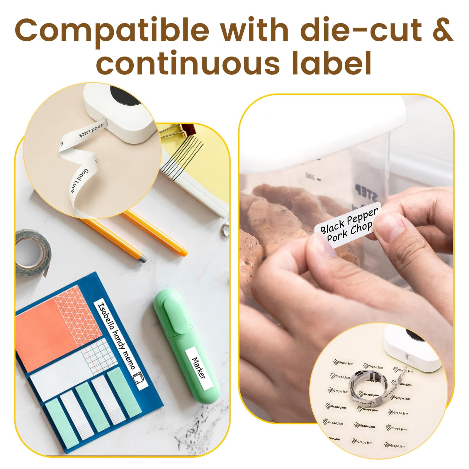 D30 Label Maker With 3 Tapes  Wireless Mini Pocket Smartphone Machine Small Thermal Printer Rechargeable Labeler For Home Office Works Tablet Phones
