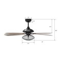 thumbnail image 5 of 52" 5 Baldes Ceiling Fan with Remote, Light Kit Included Black/Wood, 5 of 5