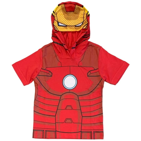 

Marvel Avengers Toddler Boys Iron Man Hooded Tee with Mask (4T)
