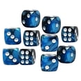 thumbnail image 2 of lionlar Pack of 10 Six Sided Dices Set Opaque Party RPG Math Teaching black Black Blue, 2 of 6