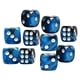 thumbnail image 2 of Dados acrílicos de seis caras D6 opacos de 12 mm para juegos de rol DND RPG. Azul negro, 2 of 6