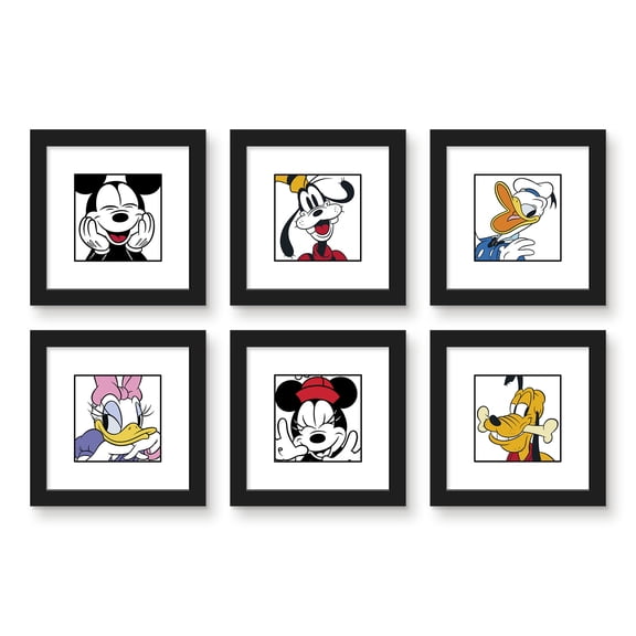 Gallery Pops Disney Mickey Mouse & Friends - Happy Expressions Wall Art Bundle (6-Pack)