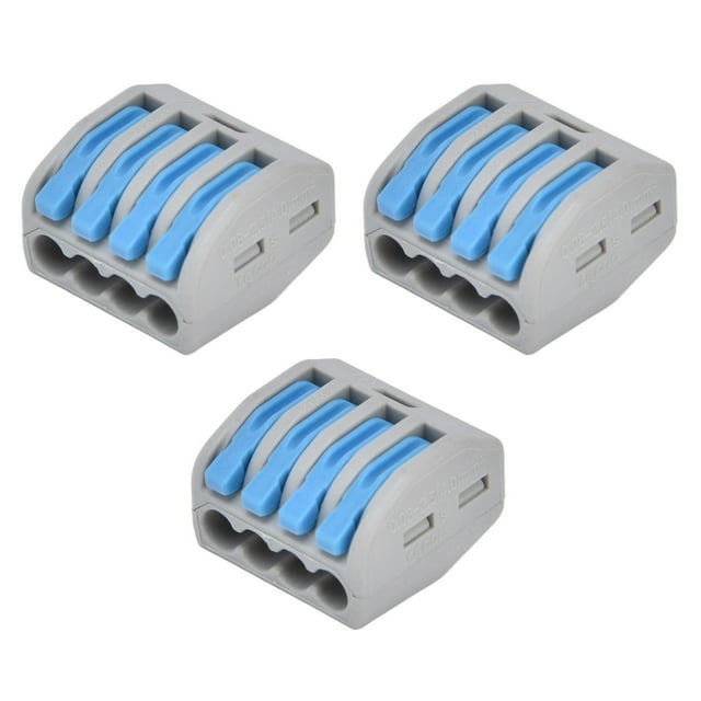 Conector de cable de empalme, 25 piezas, conectores de cable de palanca de 4 vías, conectores de cable compactos, estándares líderes en la industria
