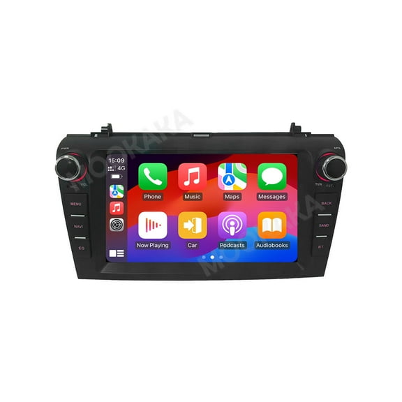 MOOKAKA 8.0" Smart Display Radio Audio Media Player for Mazda 3 2009 2010 2011 2012 Universal Car Navigation GPS Upgrade Headunit Android Replacement 1080P Screen Carplay Accessories