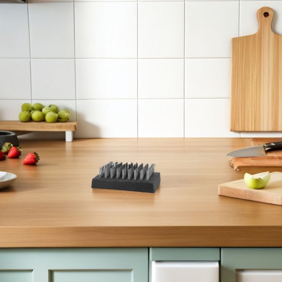 SHOWERORO Cepillo Negro Para Limpieza De Con De Inoxidable Y Portátil Multifuncional