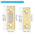thumbnail image 2 of Unique Bargains Cabinet Magnetic Catch, 10 Pack Ultra Thin Cabinet Door Catch Adhesive Steel Cabinet Door Magnets, Golden, 2 of 5