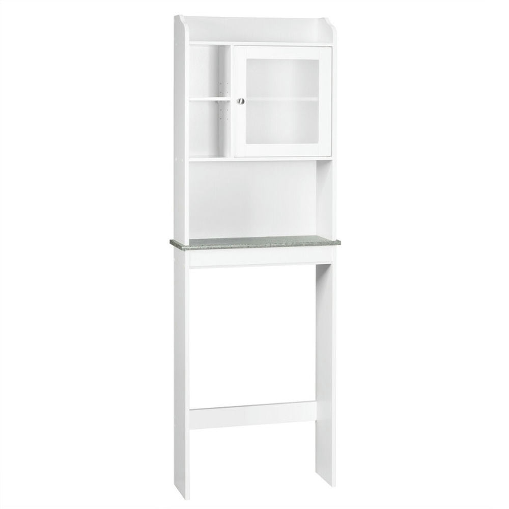 Finihen Toilet Storage Cabinet, Bathroom Cabinet Organizer, Bathroom Space Saver Over-the-Toilet Cabinet, for Bathroom, White