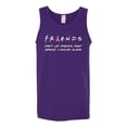 thumbnail image 2 of Donâ€™t Let Friends ALone Awareness Mens Graphic Tank Top, Purple, 3XL, 2 of 3