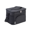 thumbnail image 1 of Lonchera térmica para hombre y mujer - Bolsa térmica a prueba de fugas con 4 bolsillos y correa ajustable, ideal para el trabajo, picnic y viajes - Grande, negra, 29,5 x 21,8 x 24,8 cm, 1 of 5