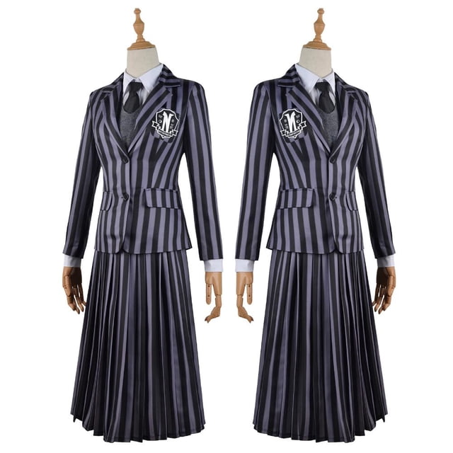 Traje de heroína de la familia Wednesday Addams, uniforme escolar para niñas, disfraz de cosplay S Ndcxsfigh libre de BPA