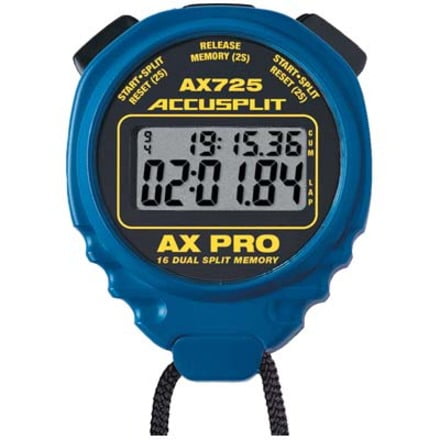 Accusplit AX725 Pro 16 Memory Stopwatch, 5 Year Warranty, Blue - AX725BU
