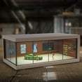 thumbnail image 5 of Scene Parking Lots Dioramas Storage Garage Box 1/64 Scale Diecast Model Car Scenarios Display Case with Led Light, 5 of 9