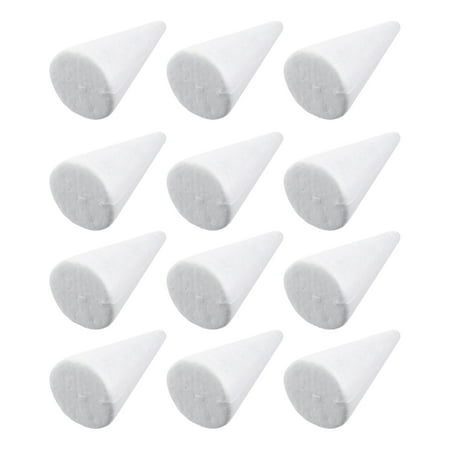 

Hemoton 12pcs 10cm White Solid DIY Cone Children Handmade Craft Cone Accessories for Home Craft Christmas