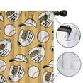 thumbnail image 4 of Blackout Kids Curtains,Yellow Baseball Items Pattern Childrens Insulated Curtains Set Of 2,Bedroom Essentials,Toddler Room Decor 42"x54", 4 of 5