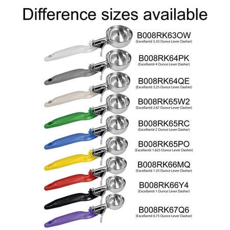 Ergo Lever Body - Excellanté 1.625-Ounce Lever Disher, Yellow Ergo Handle