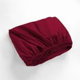 thumbnail image 3 of Couture Charm Full (54"x75") Fitted Sheet - Bottom Sheet Fits Upto 10-12" Deep Pocket - Soft 600-TC Egyptian Cotton - Easy Care -1 Fitted Sheet Only (Solid, Burgundy), 3 of 4