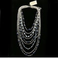 thumbnail image 6 of Erica Lyons Velvet Gift Bagged Layered-Necklace Silver-Tone/Blue, 6 of 7