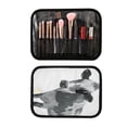 thumbnail image 2 of Iauyy 3 Piece Large Portable Hanging Toiletry Bags for Travel,Foldable Makeup Organizer with Multiple Compartments for Men&Women，Use Only Black and Gray, 2 of 9