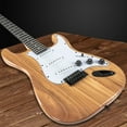 thumbnail image 4 of LyxPro CS Series 39-inch Electric Guitar Kit with Amp, Cable, 6 Picks, Solid Wood Body, Controls, Natural, 4 of 5