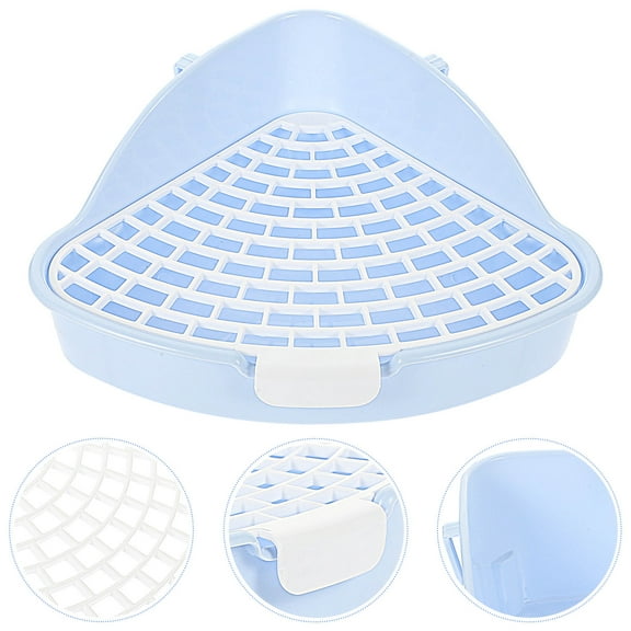 IBASETOY Chinchilla Litter Box Blue 1Pcs PP for Urine and Feces Collection