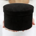 thumbnail image 4 of Round Gift Boxes with Lids Velvet Nesting Black Gifts Box for Presents Set of 4, 4 of 6