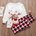 thumbnail image 4 of Pijamas familiares a juego para Navidad 2023, conjuntos familiares a juego para adultos y niños, top y pantalones, 2 piezas, pijamas navideños, mono para bebé, 4 of 4