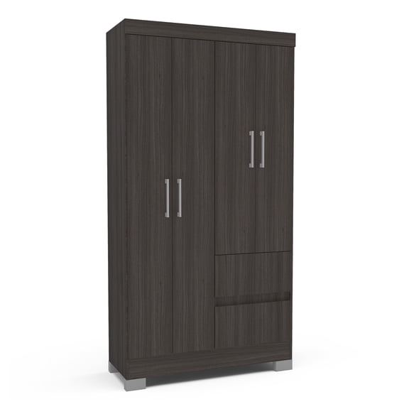 Ropero Closet 4 puertas y 2 cajones Color Tabaco Mobi