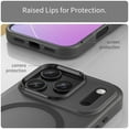 thumbnail image 5 of For iPhone 17 Pro Case (Compatible with MagSafe) Slim Frosted Translucent Shockproof with Anti-Fingerprint Phone Case,Black,For iPhone 17 Pro, 5 of 8