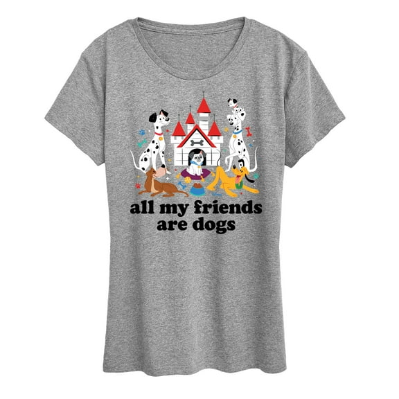 Disney Classics - Cats & Dogs - All My Friends Are Dogs - Women's Short Sleeve Graphic T-Shirt