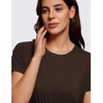 thumbnail image 4 of CRZ YOGA Women's Pima Cotton Workout Short Sleeve Shirts Loose Athletic Crop Tops Casual T-Shirt, 4 of 5