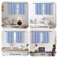 Blue and White Checkered Pattern Blackout Curtains,Triple Weaved Fabric ...