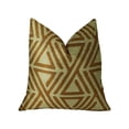 thumbnail image 2 of Plutus Brands Plutus Arrow Maze Cream and Brown Handmade Decorative Throw Pillow double sided 18" x 18" Medium, 2 of 4