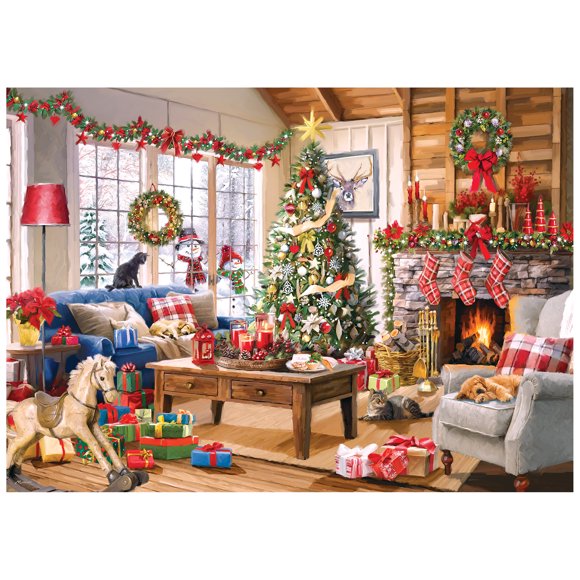RoseArt - Colorluxe 1000 pièces -Noël douillet - Puzzle à emboîter pour adultes