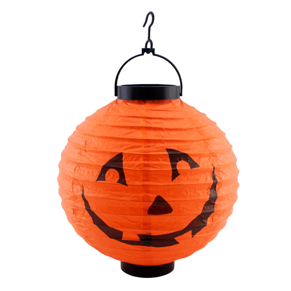 LED Paper Pumpkin Bat Spider Hanging Lantern Light Lamp Halloween Party Hot Sale 