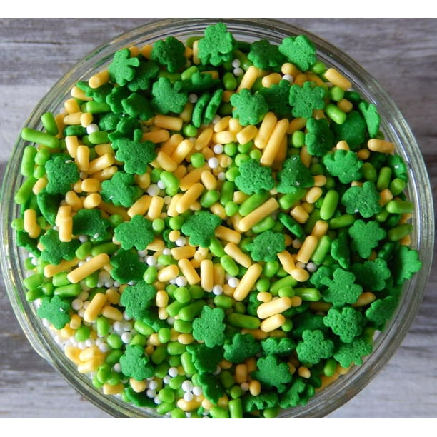 Sprinkles, 6 oz. Lucky Shamrocks edible Confetti Mix for your St
