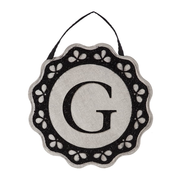 Evergreen Door Decor - Scalloped Monogram G