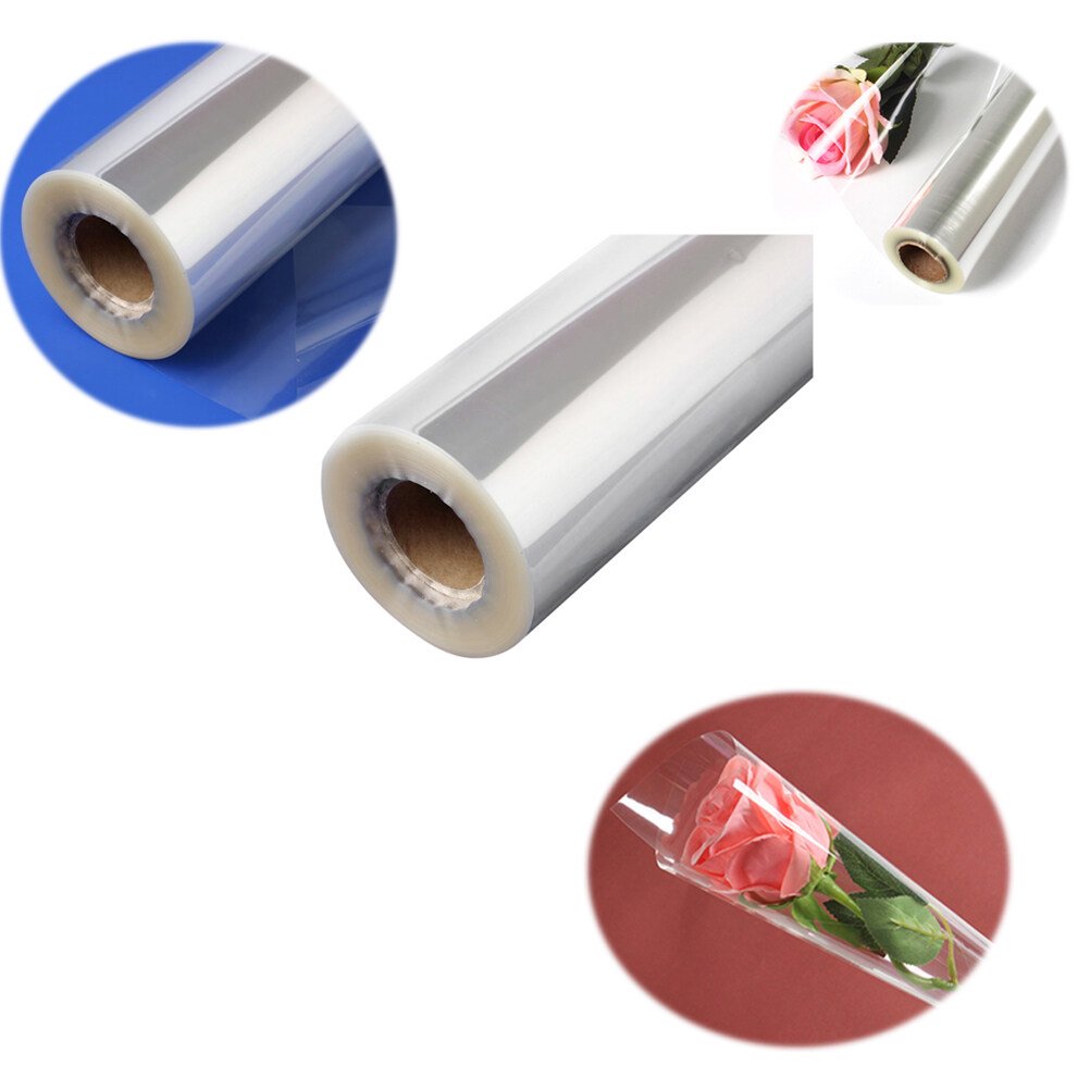 FOMIYES Clear Transparent Flower Wrapping Paper Roll for Bouquets and Basket Wrapping